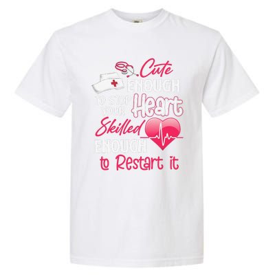 Cute Valentine Day CNA CRNA LPN LVN LAD CPN Nurses Nursing Garment-Dyed Heavyweight T-Shirt