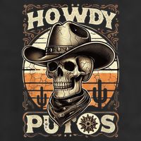 Clean Vintage Design With 'Howdy Putos' In Bold Ser Tumbler