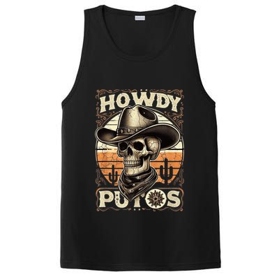 Clean Vintage Design With 'Howdy Putos' In Bold Ser PosiCharge Competitor Tank