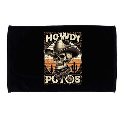 Clean Vintage Design With 'Howdy Putos' In Bold Ser Microfiber Hand Towel