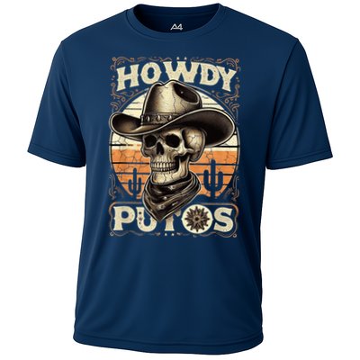 Clean Vintage Design With 'Howdy Putos' In Bold Ser Performance Shirt
