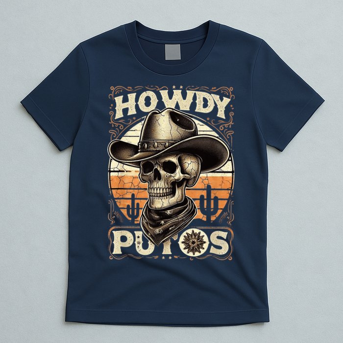 Clean Vintage Design With 'Howdy Putos' In Bold Ser T-Shirt