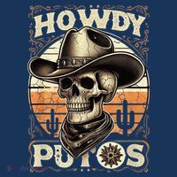 Clean Vintage Design With 'Howdy Putos' In Bold Ser Bucket Hat
