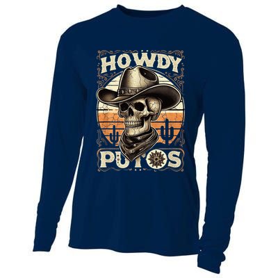 Clean Vintage Design With 'Howdy Putos' In Bold Ser Cooling Performance Long Sleeve Crew