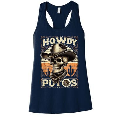Clean Vintage Design With 'Howdy Putos' In Bold Ser Womens Tank Top