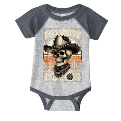Clean Vintage Design With 'Howdy Putos' In Bold Ser Infant Baby Jersey Bodysuit