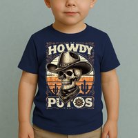 Clean Vintage Design With 'Howdy Putos' In Bold Ser Toddler T-Shirt