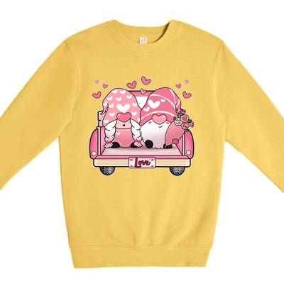 Cute Valentines Day Gnome Couple Love Premium Crewneck Sweatshirt