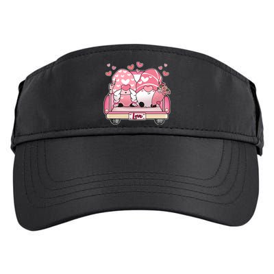 Cute Valentines Day Gnome Couple Love Adult Drive Performance Visor
