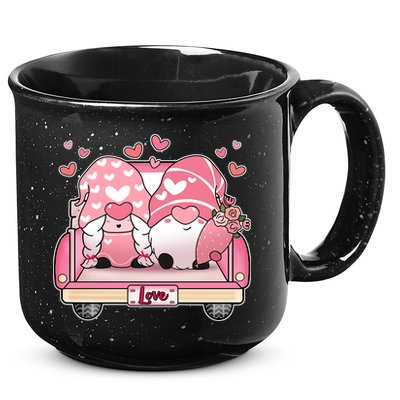 Cute Valentines Day Gnome Couple Love 15oz Campfire Ceramic Mug