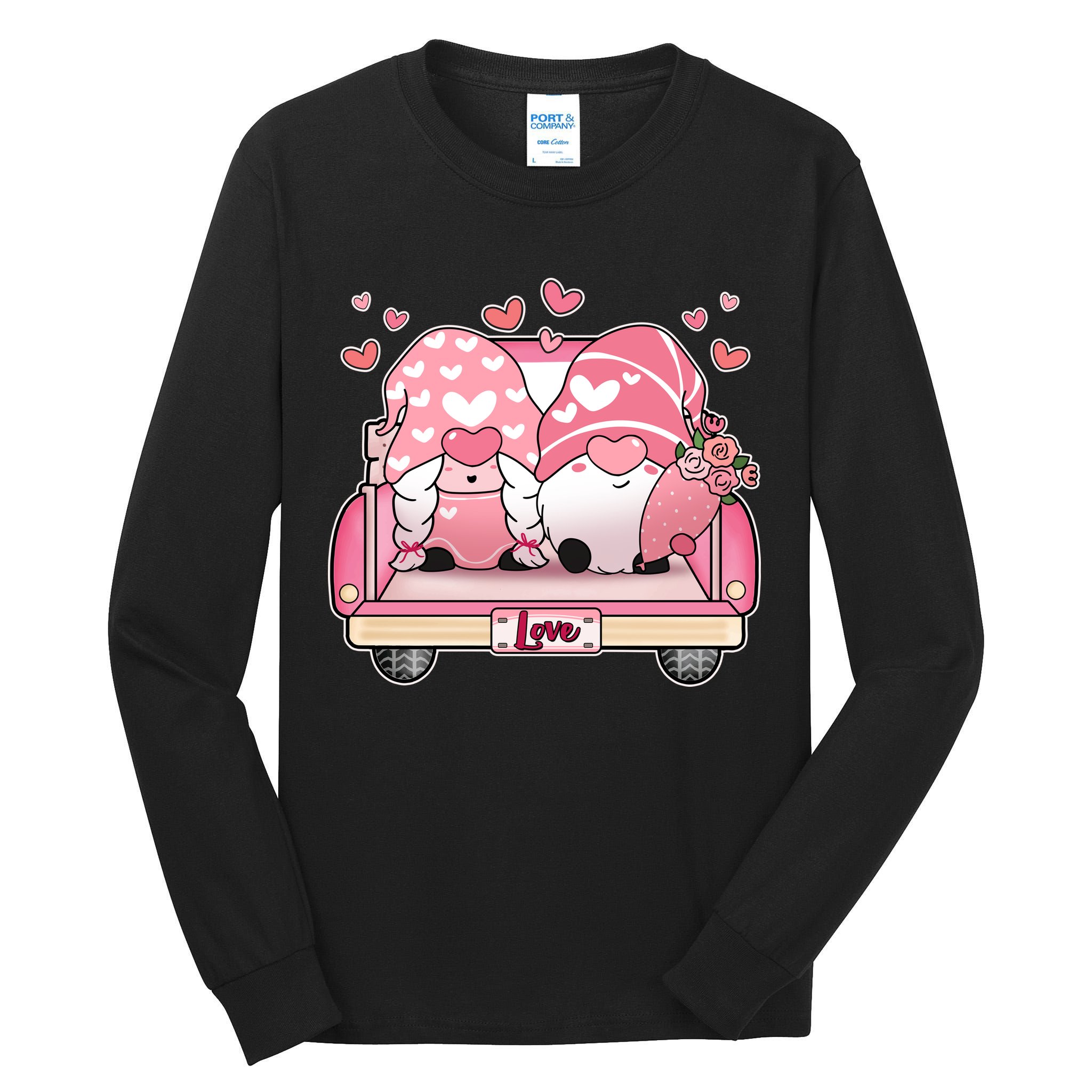 Cute Valentines Day Gnome Couple Love Tall Long Sleeve T-Shirt