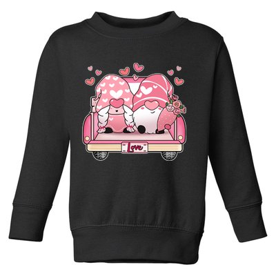 Cute Valentines Day Gnome Couple Love Toddler Sweatshirt