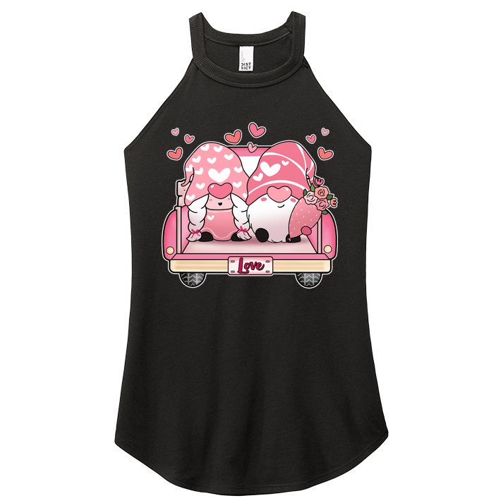Cute Valentines Day Gnome Couple Love Women's Perfect Tri Rocker Tank