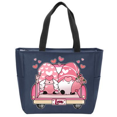 Cute Valentines Day Gnome Couple Love Zip Tote Bag