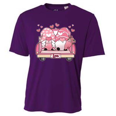 Cute Valentines Day Gnome Couple Love Cooling Performance Crew T-Shirt