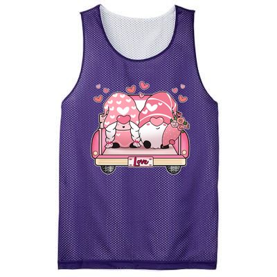 Cute Valentines Day Gnome Couple Love Mesh Reversible Basketball Jersey Tank