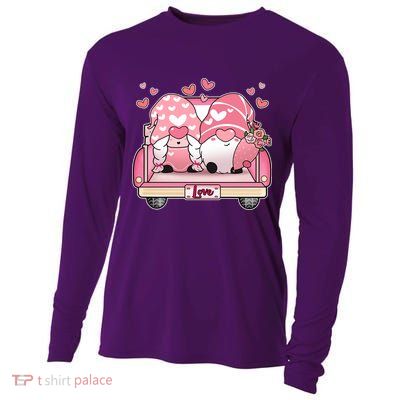 Cute Valentines Day Gnome Couple Love Cooling Performance Long Sleeve Crew
