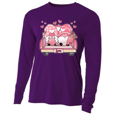 Cute Valentines Day Gnome Couple Love Cooling Performance Long Sleeve Crew