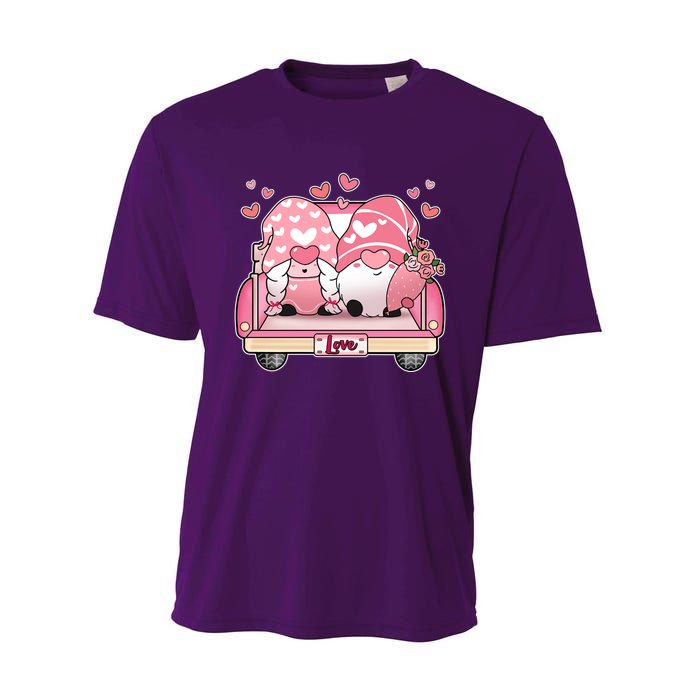 Cute Valentines Day Gnome Couple Love Performance Sprint T-Shirt