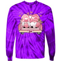 Cute Valentines Day Gnome Couple Love Tie-Dye Long Sleeve Shirt