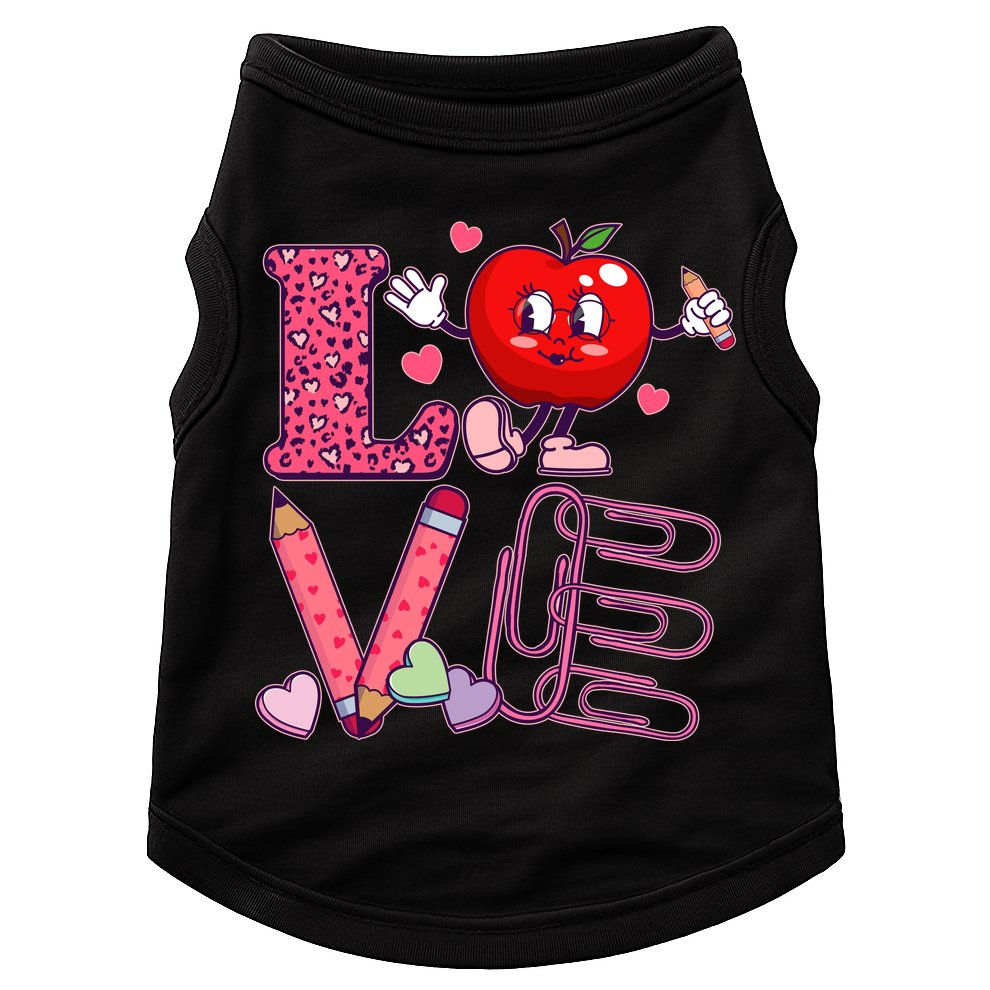 Cute Valentines Day Teacher Love Doggie Tank