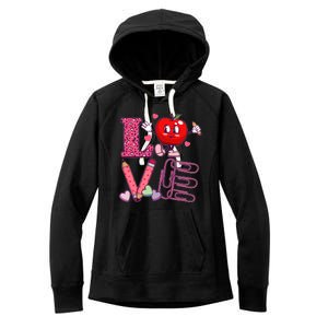 Cute Valentines Day Teacher Love Women's Fleece Hoodie