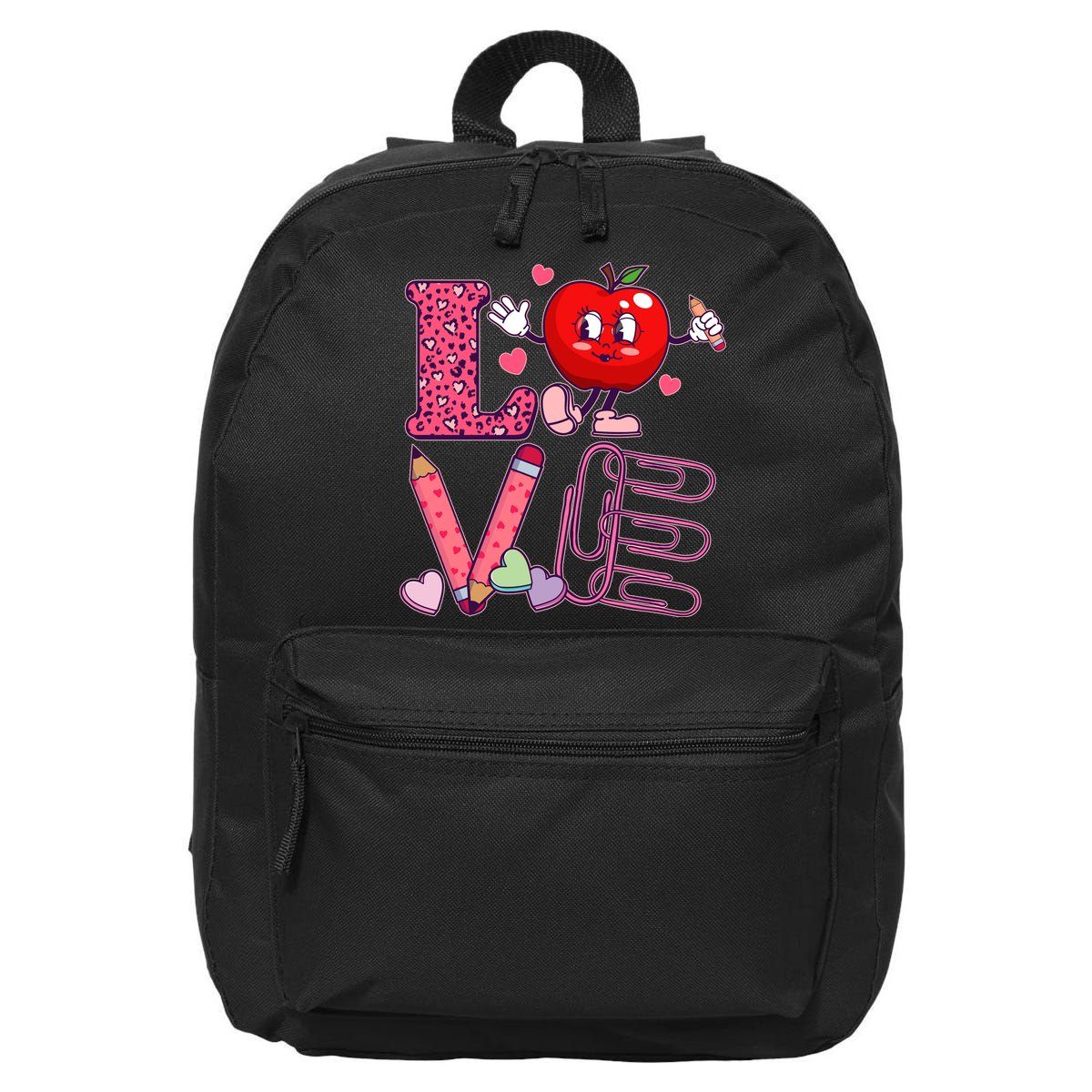 Cute Valentines Day Teacher Love 16 in Basic Backpack
