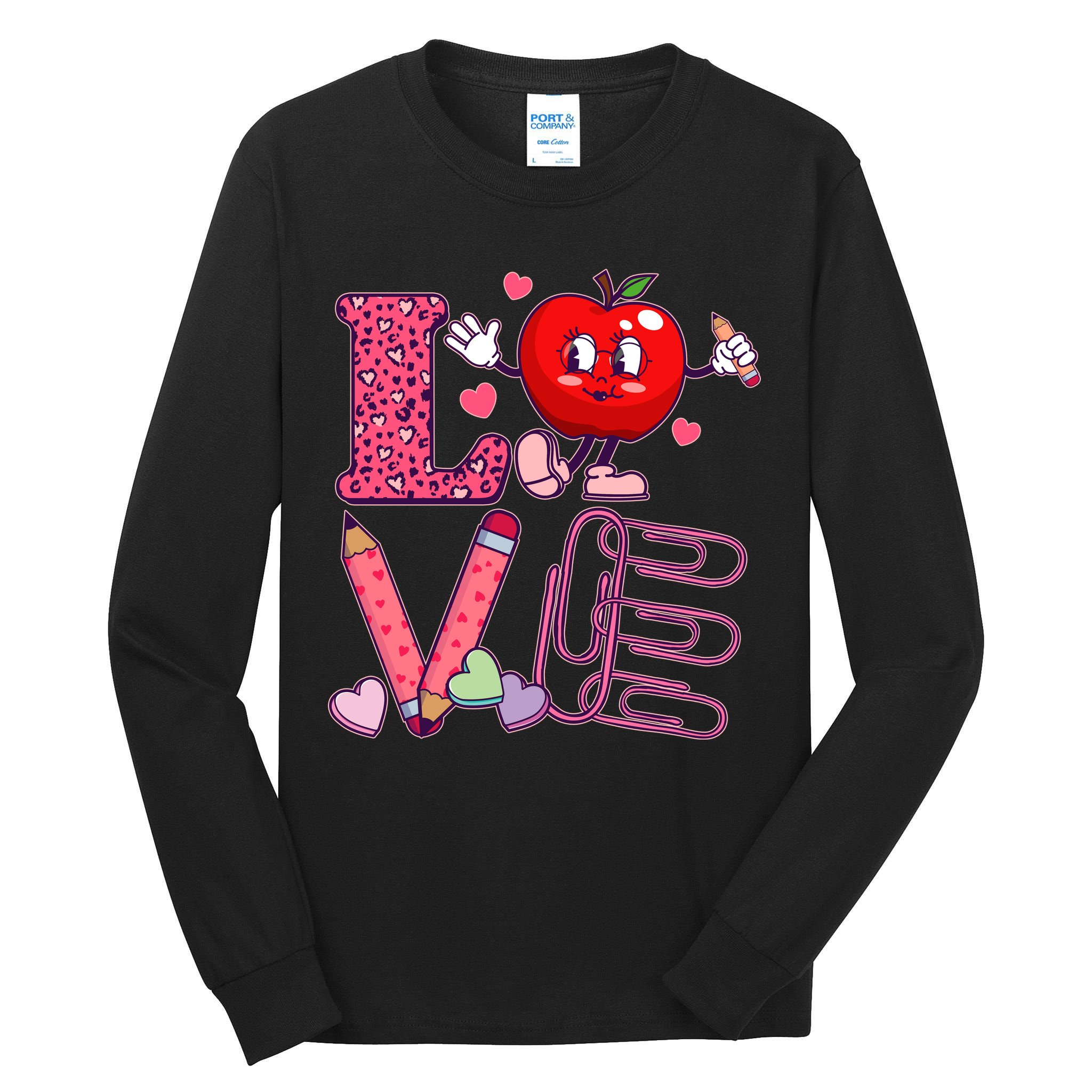 Cute Valentines Day Teacher Love Tall Long Sleeve T-Shirt