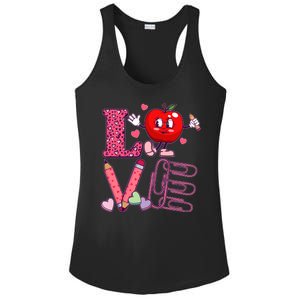 Cute Valentines Day Teacher Love Ladies PosiCharge Competitor Racerback Tank