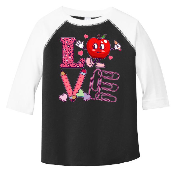 Cute Valentines Day Teacher Love Toddler Fine Jersey T-Shirt