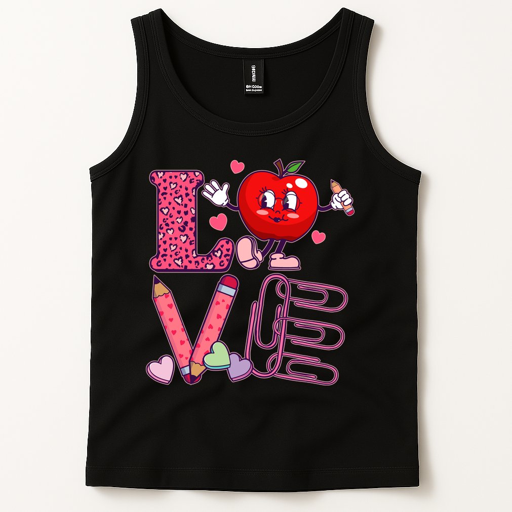 Cute Valentines Day Teacher Love Tank Top