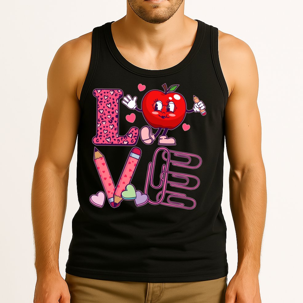 Cute Valentines Day Teacher Love Tank Top