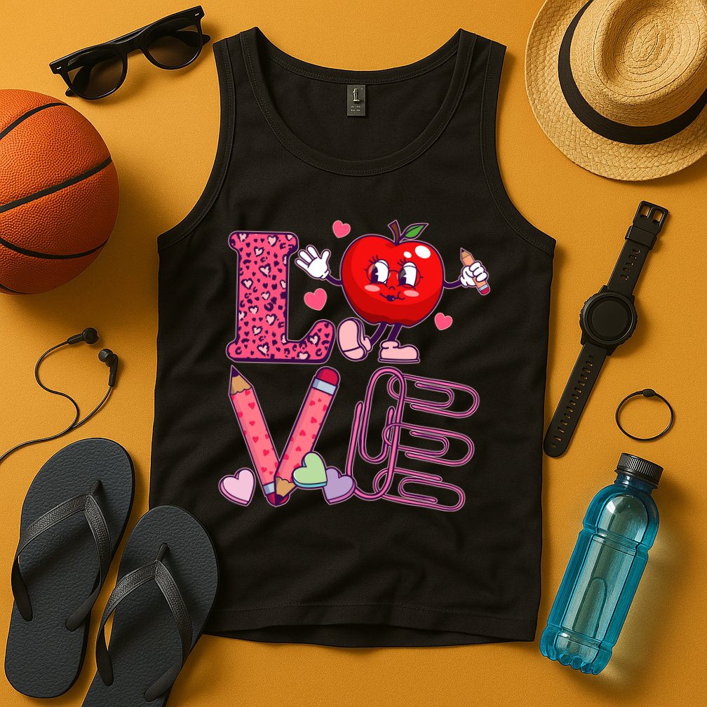 Cute Valentines Day Teacher Love Tank Top