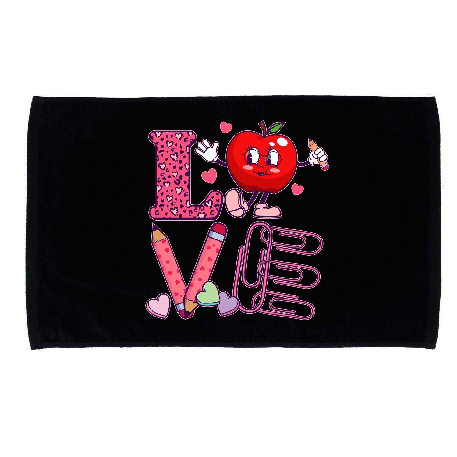 Cute Valentines Day Teacher Love Microfiber Hand Towel