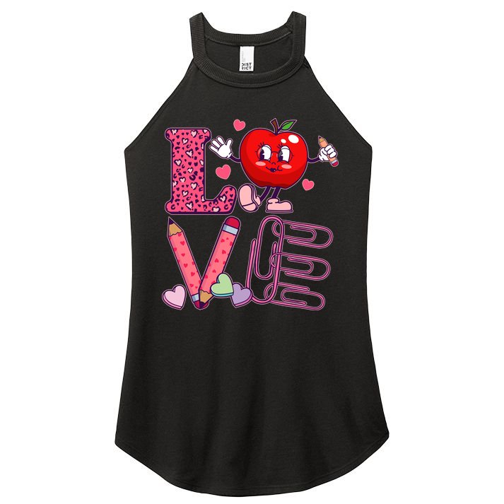 Cute Valentines Day Teacher Love Women's Perfect Tri Rocker Tank
