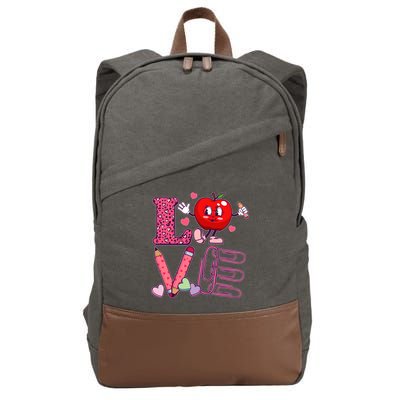 Cute Valentines Day Teacher Love Cotton Canvas Backpack