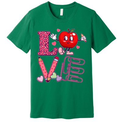 Cute Valentines Day Teacher Love Premium T-Shirt