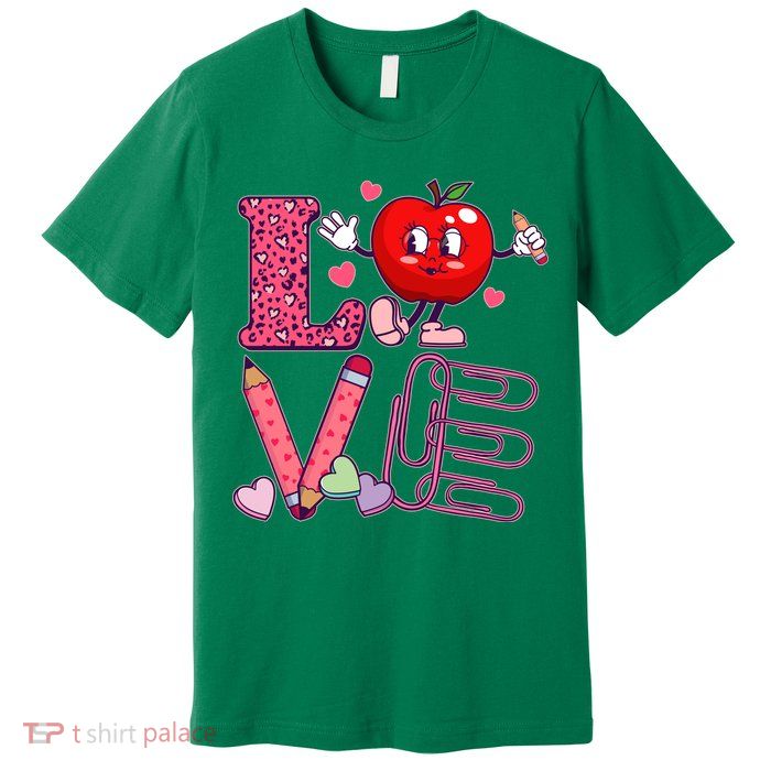 Cute Valentines Day Teacher Love Premium T-Shirt