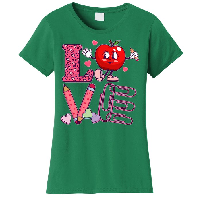 Cute Valentines Day Teacher Love Women's T-Shirt