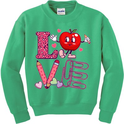 Cute Valentines Day Teacher Love Kids Sweatshirt