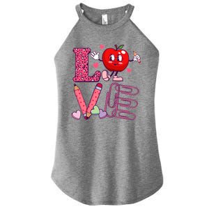 Cute Valentines Day Teacher Love Women's Perfect Tri Rocker Tank