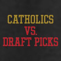 Catholics Vs Draft Picks Ohio Apparel 7 Panel Mesh Trucker Snapback Hat