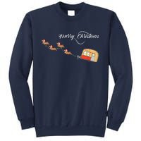 Camper Van Dachshund Sleigh Doxie Dog Sweatshirt