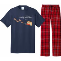 Camper Van Dachshund Sleigh Doxie Dog Pajama Set