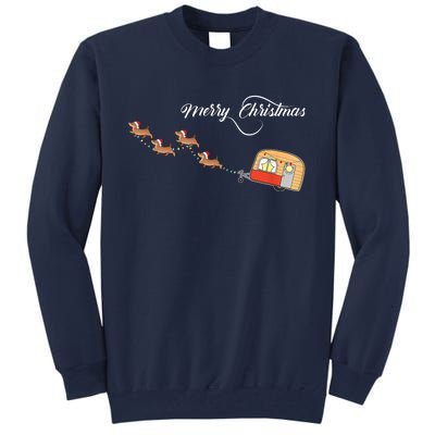 Camper Van Dachshund Sleigh Doxie Dog Tall Sweatshirt