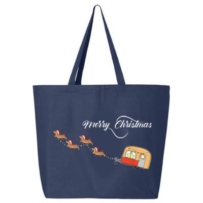 Camper Van Dachshund Sleigh Doxie Dog 25L Jumbo Tote