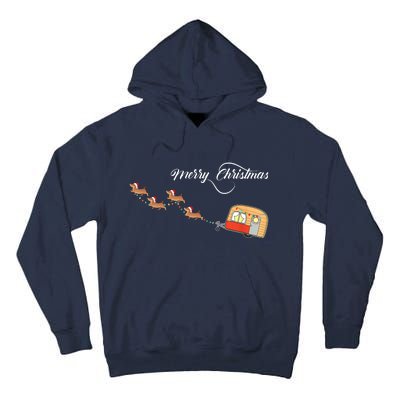 Camper Van Dachshund Sleigh Doxie Dog Tall Hoodie