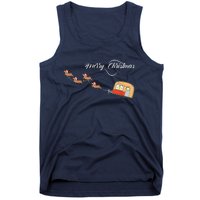 Camper Van Dachshund Sleigh Doxie Dog Tank Top