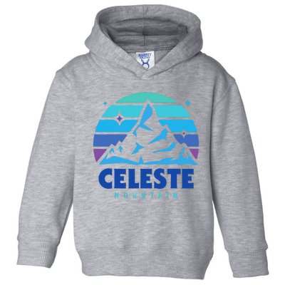 Celeste Vintage Design Mountain Playing Videogames Toddler Hoodie