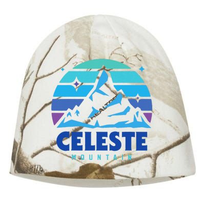 Celeste Vintage Design Mountain Playing Videogames Kati - Camo Knit Beanie